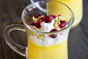 Delicious custard dessert recipe with Iranian saffron , Delicious custard dessert with Iranian saffron, Delicious custard dessert, Delicious dessert with Iranian saffron, Local food, How to prepare delicious custard dessert with Iranian saffron, Tips for cooking delicious custard dessert with Iranian saffron, How to prepare different types of dessert, Cooking training